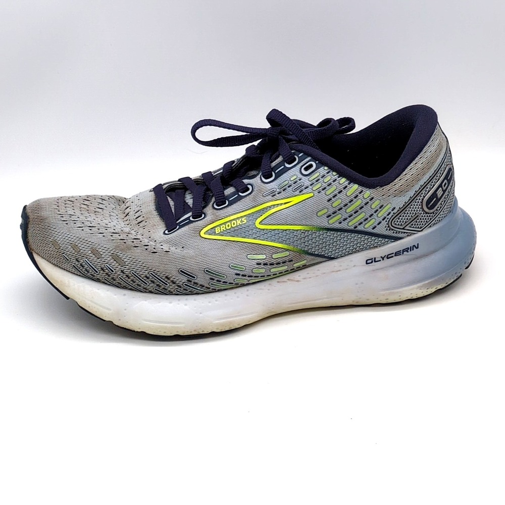 Brooks Shoes Womens Glycerin 20 Gray 9 Running Sneakers Athletic Cushion Neutral
